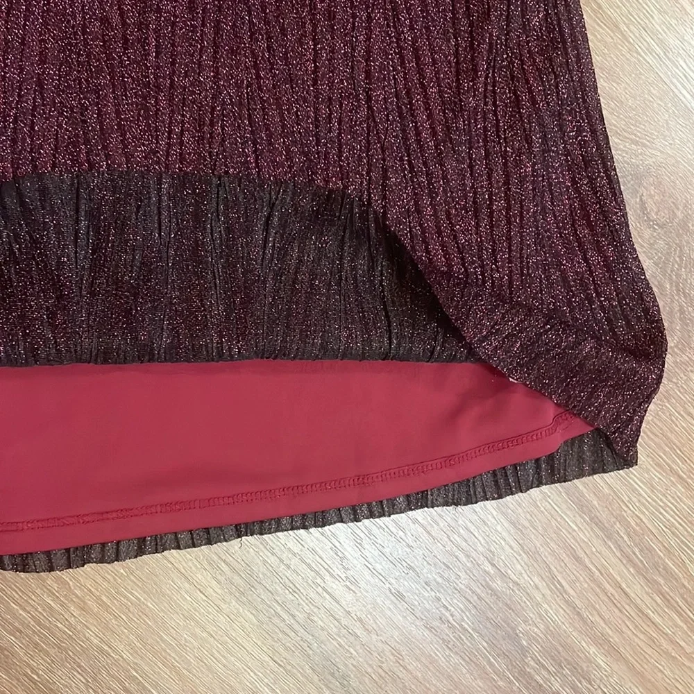 Old Navy Girls Shimmer Holiday Dress Burgundy Special Occasion Large New